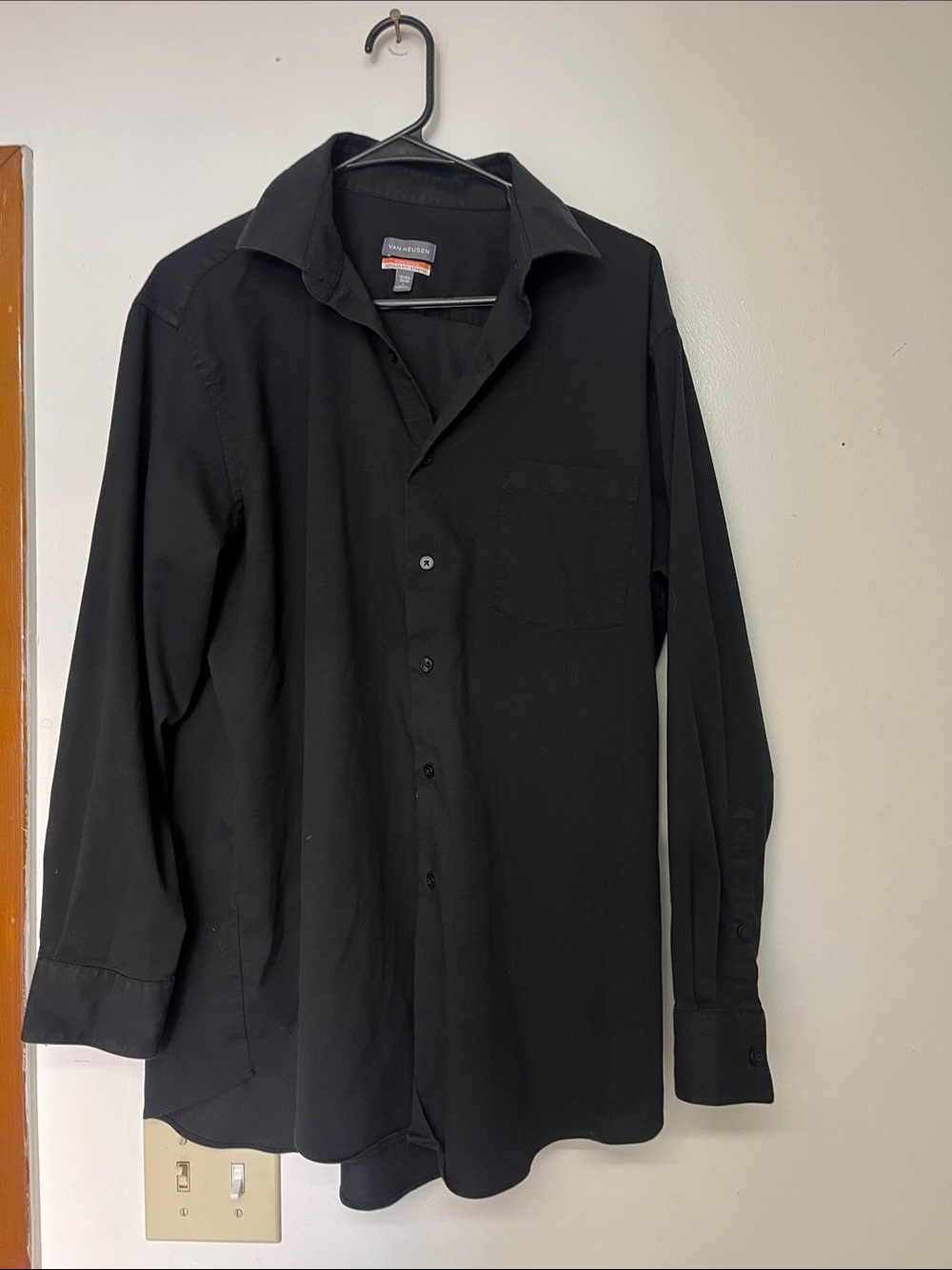 Van Heusen Black Long Sleeve Dress Shirt